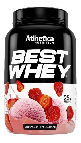 Suplemento en polvo Atlhetica Nutrition  Best Whey Best Whey proteínas sabor strawberry milkshake en pote de 900mL