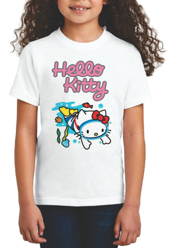 Playera Hello Kitty - Hello Kitty Buzeando - Dama Y Niña