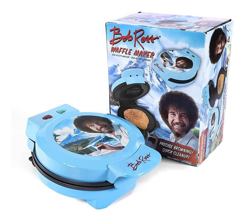 Uncanny Brands Bob Ross Waffle Maker - La Cara Icónica De Bo