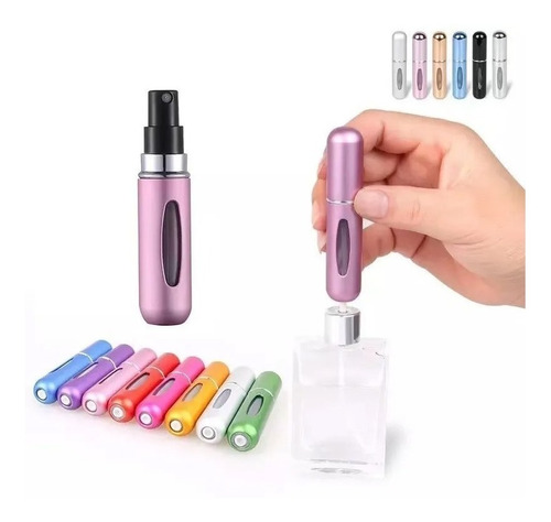 Imagen 4 de 9 de Mini Perfumero Portátil Recargable 5 Ml Atomizador Cartera