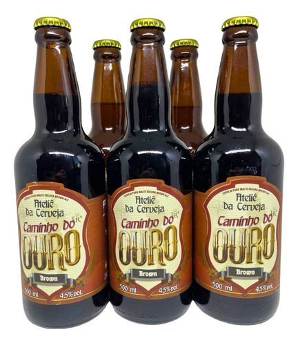 Cerveja Caminho Do Ouro Premium Brown 500ml.