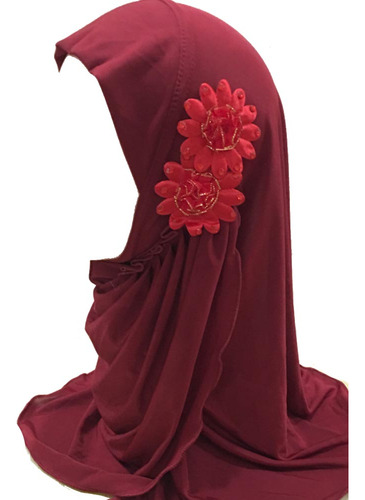 Hijabs Instantâneos Para Menina Muçulmana De 2 A 7 Anos, Tur