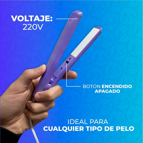 Imagen 3 de 10 de Planchita Pelo Profesional Mini Portable Planchitas Mujer