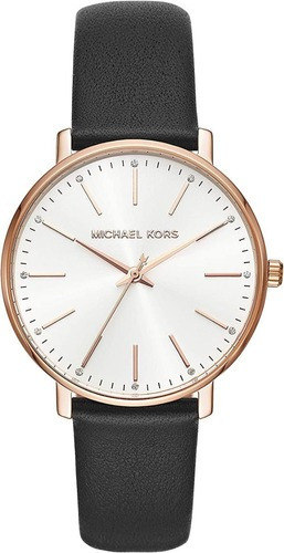Michael Kors Reloj De Pulsera Para Mujer 38 Mm Negro Y Rosa Color del bisel Rosa dorado Color del fondo Plateado
