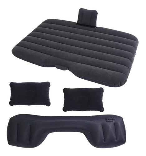 Colchon Inflable Con Compresor 12v Y 2 Almohadas Para Auto