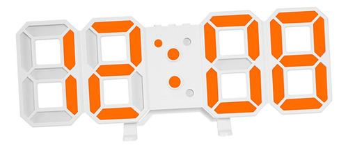 Reloj De Pared Digital 3d Reloj Despertador Digital Naranja
