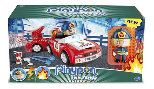 Pinypon Action Vehiculo Bombero Con Figura