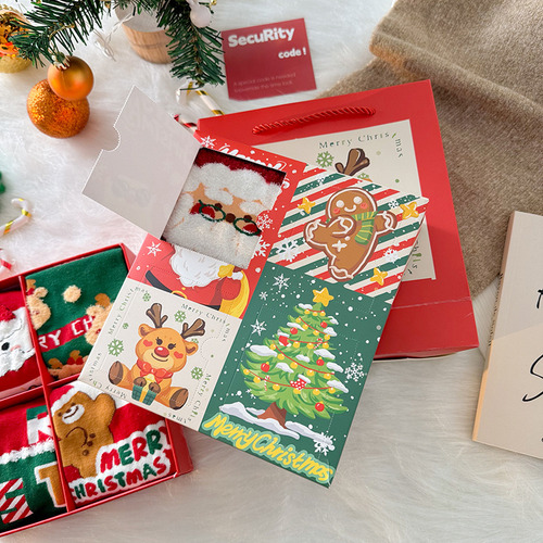 Calcetines De Navidad Caja De Regalo 4 Pares