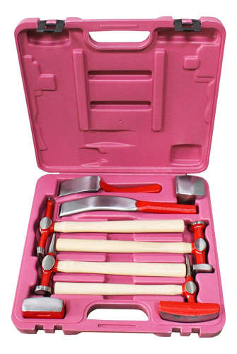 Heavy Duty 9-piece Hammer Set, Auto Body Repair Kit With Hic