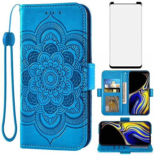 Funda Cartera Para Samsung Galaxy Note 9 Azul - 3