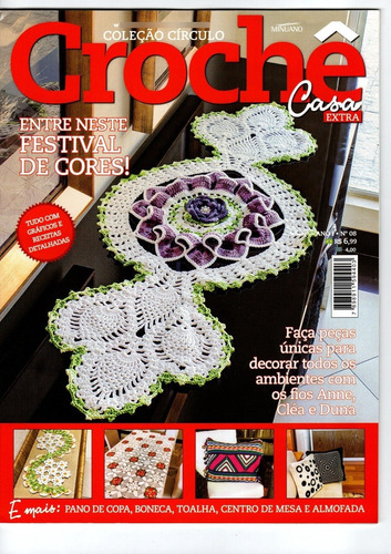 Revista Crochê Casa Extra Coleção Círculo Nº 08