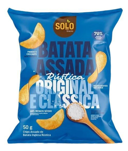 Batata Chips Boomi Sal Marinho 100g - Snack Saudável