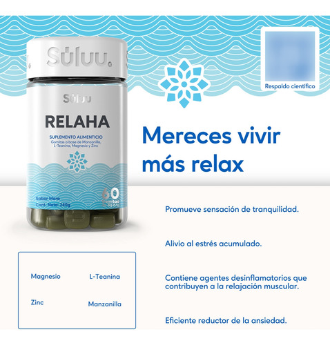 Súluu Gomitas Para La Ansiedad Magnesio Manzanilla L-teanina