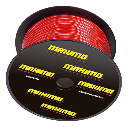 Rollo Bobina Cable Poder Rojo Cal 6 70/30 Cobre Aluminio 30m
