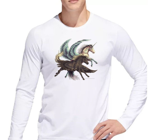 Remera De Hombre Caballos Pareja Pegaso Mitologia Griega Ml