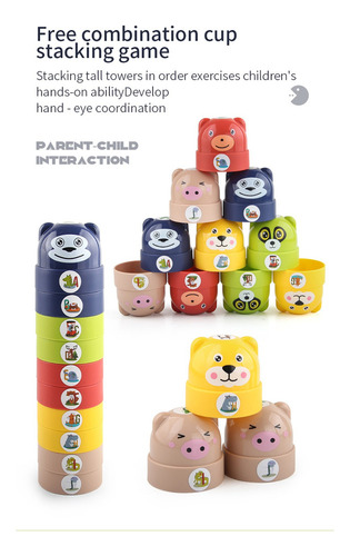 Juego I Stacking Blocks Plastic Block Tower Building Blocks