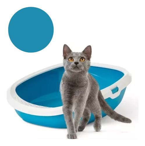 Litera Bandeja Sanitaria Baño Para Gatos Gizmo Medium Azul