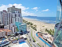 Comprar Frente Para O Mar, 1 Dormitório, Ampla Sacada, Garagem, Mobiliado, Elevadores, R$ 330 Mil, Em Praia Grande - Ap1213