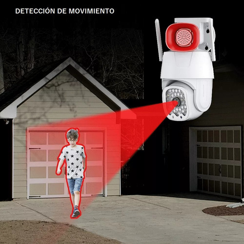 Imagen 10 de 10 de Camara Exterior Wifi Seguridad Ptz Audio Fhd + Sirena Alerta
