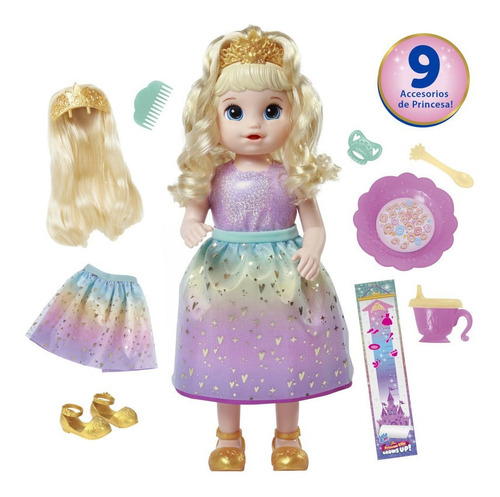 Muñeca Baby Alive Princess Ellie Bebé Cabello Rubio