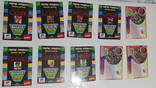 Pepsi Cards Marvel Prismas 10 Tarjetas Diferentes (Usado)