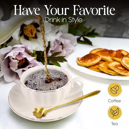 Juego De 4 Tazas De Capuchino De 8 Oz - Juego De 4 Tazas De