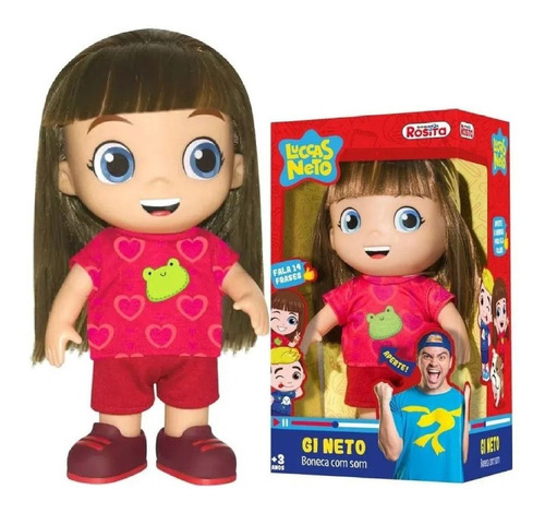 Boneca Gi Neto Fala 14 Frases - Luccas Neto Youtube - Rosita