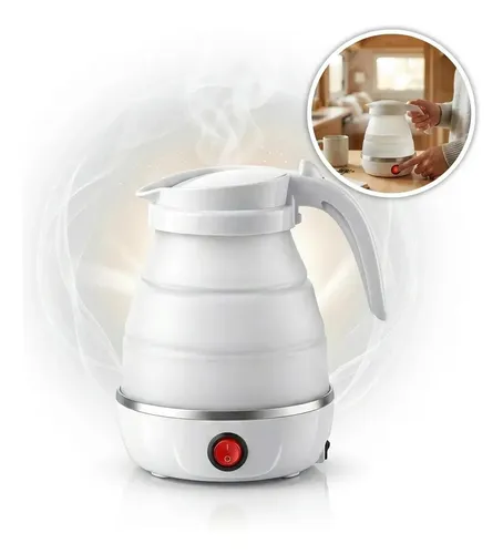 Chaleira Elétrica Portátil Dobrável para Viagem e Camping 600 mL