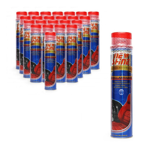 New Shine Abrillantador Mega Jumbo Aerosol Vinil Caja 24pz