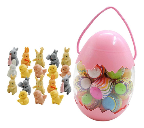 18 Piezas De Huevos De Pascua Diy Craft Rabbits Happy Easter