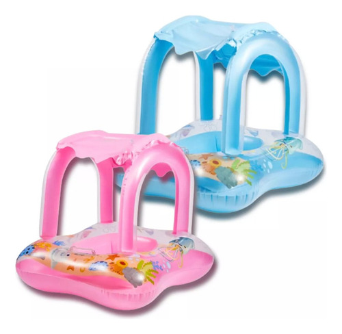 Inflable Flotador Techo Andadera Bebe Alberca Playa 2-5 Años Color Rosa