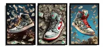 Comprar Quadros Decorativos Luxo Nike Dunk Street Dólar Quarto Kit 3