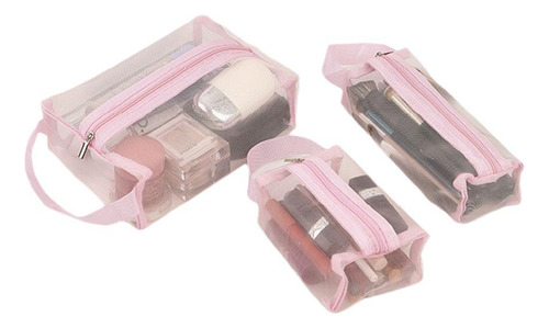 Bolsa Portátil De Almacenamiento De Cosméticos De Tres Pieza