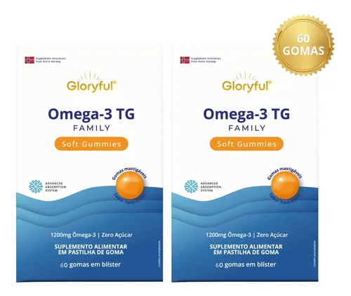 Kit 2 Ômega 3 TG  Óleo de Peixe 1200mg Lipossomal