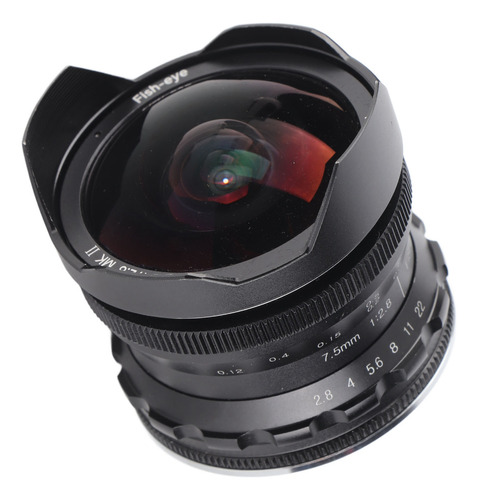 Lente F2.8 Fisheye De 7,5 Mm, Grande Angular, Fixada Manualm