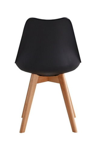 Imagen 3 de 4 de Silla de comedor Begônia Tulip, estructura color negro, 2 unidades