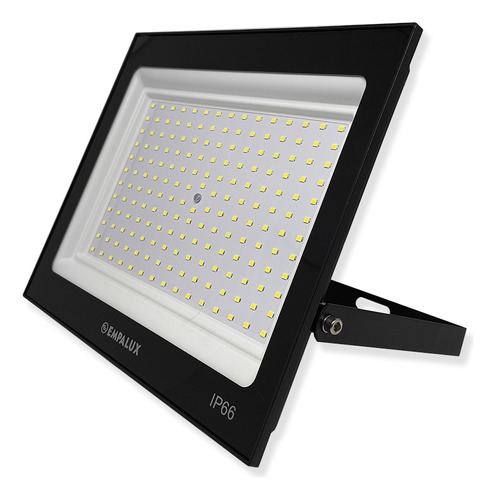 Refletor Led 200w 6.500k Empalux 127/220V Carcaça Preto Luz Branco-frio 127/220V RL52006