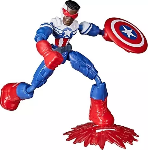 Muñeco Avengers Bend And Flex Capitan America Hasbro
