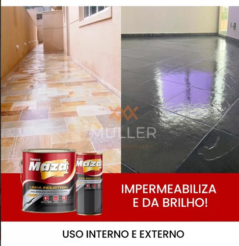 Verniz Pu Para Piso Brilhante Maza Kit 3,6 Litros