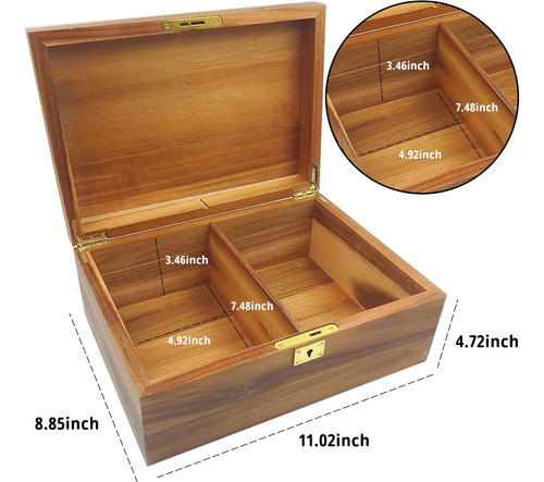 Caja De Madera Welittcon Caja De Almacenamiento De Madera De