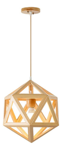 Lampara De Techo Woody Luminaria Living Dormitorio Lcm Estructura Marrón claro