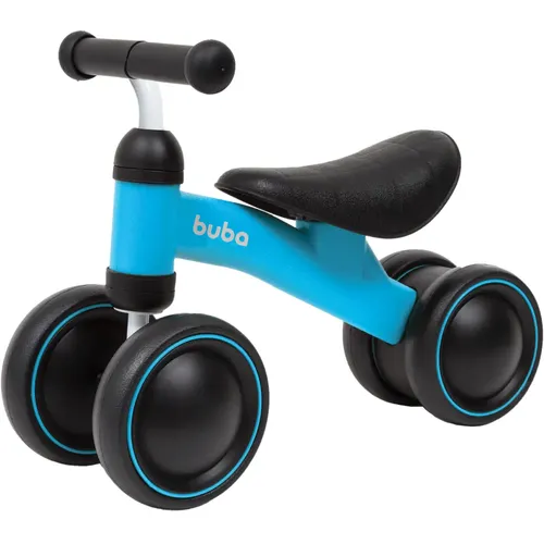 Bicicleta de equilíbrio infantil azul com quatro rodas