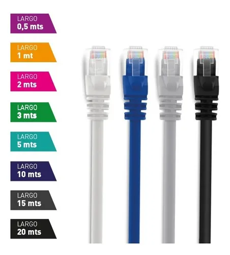 Cable Red Utp Patchcord 10 Mts Rj45 Cat5e Ethernet Pack X50