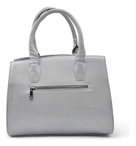 Bolsa De Piel De Cocodrilo Color Rosa Y Gris Para Dama