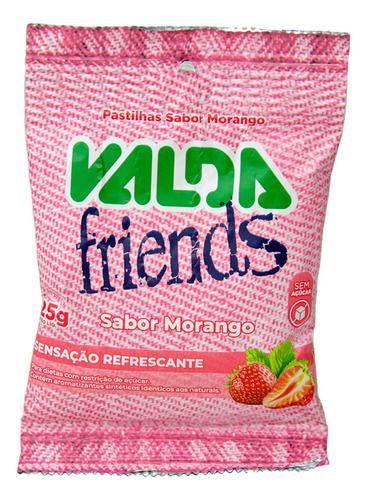 Pastilhas Valda Friends morango 25 g 