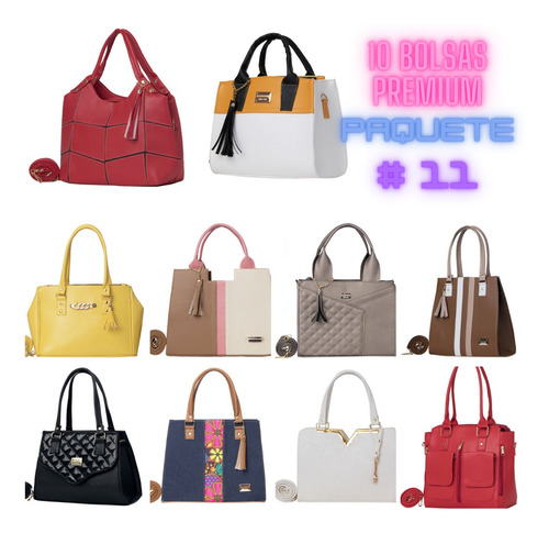 Bolsas Para Dama Mayoreo Moda Mujer Lote 10 Bolsos Premium