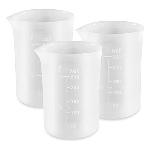 Coopay Vasos Medidores De Silicona De 8.5 Fl Oz Para Resina