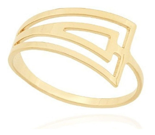 Anillo De Oro Laminado 18k Dama Calado Ranurado Rommanel