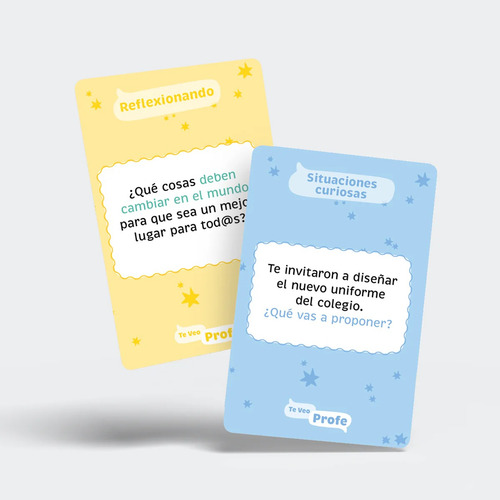 Juego Cartas Te Veo Profe - 55 Cartas Preguntas / Diverti