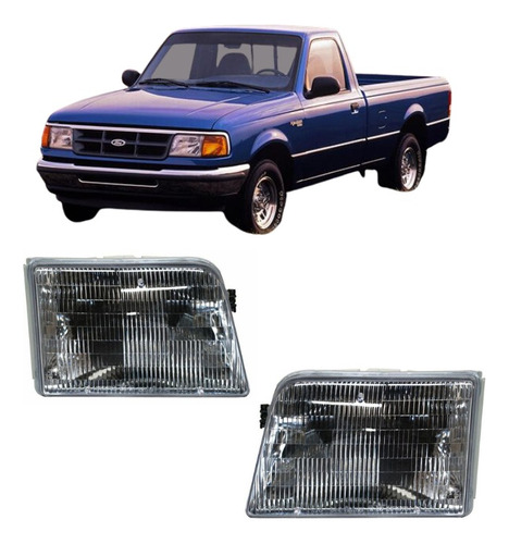 Par Juego De Faros Ford Ranger 1993 1994 1995 1996 1997 Tyc